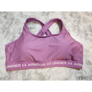 Under Armour Women's Purple Racerback‎ Comfortable Compression Sport Bra Size 3X